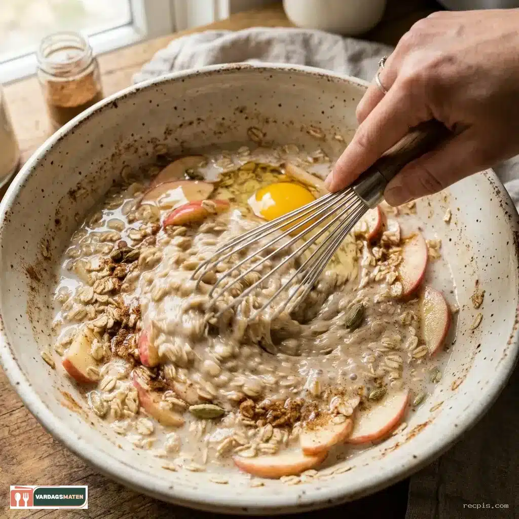 Ugnsbakad gröt med äpple