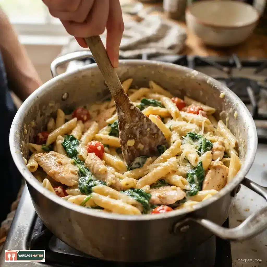 krämig kycklingpasta