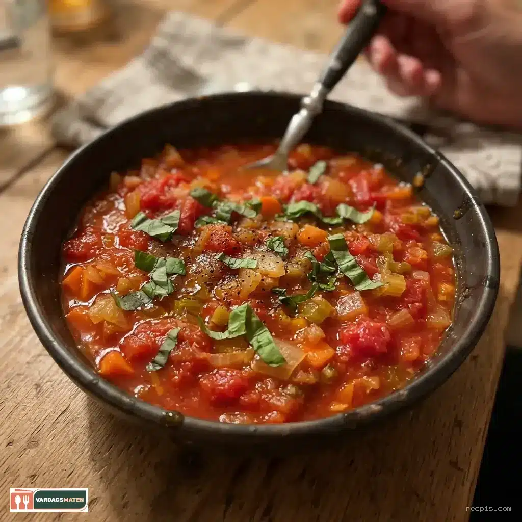 Tomatsoppa med grönsaker