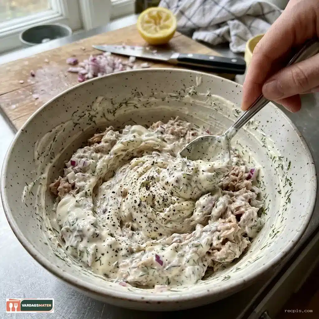 Bakad potatis med tonfiskkräm