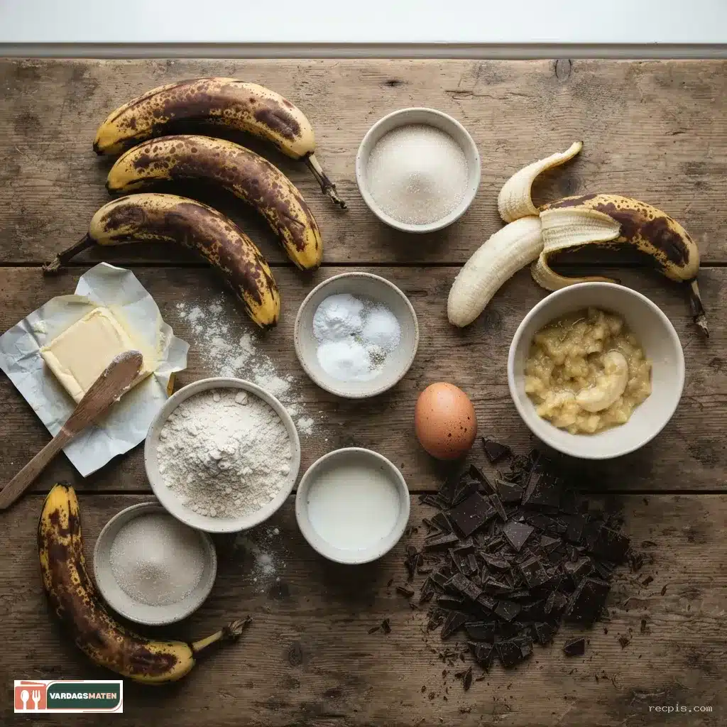 bananbröd med choklad
