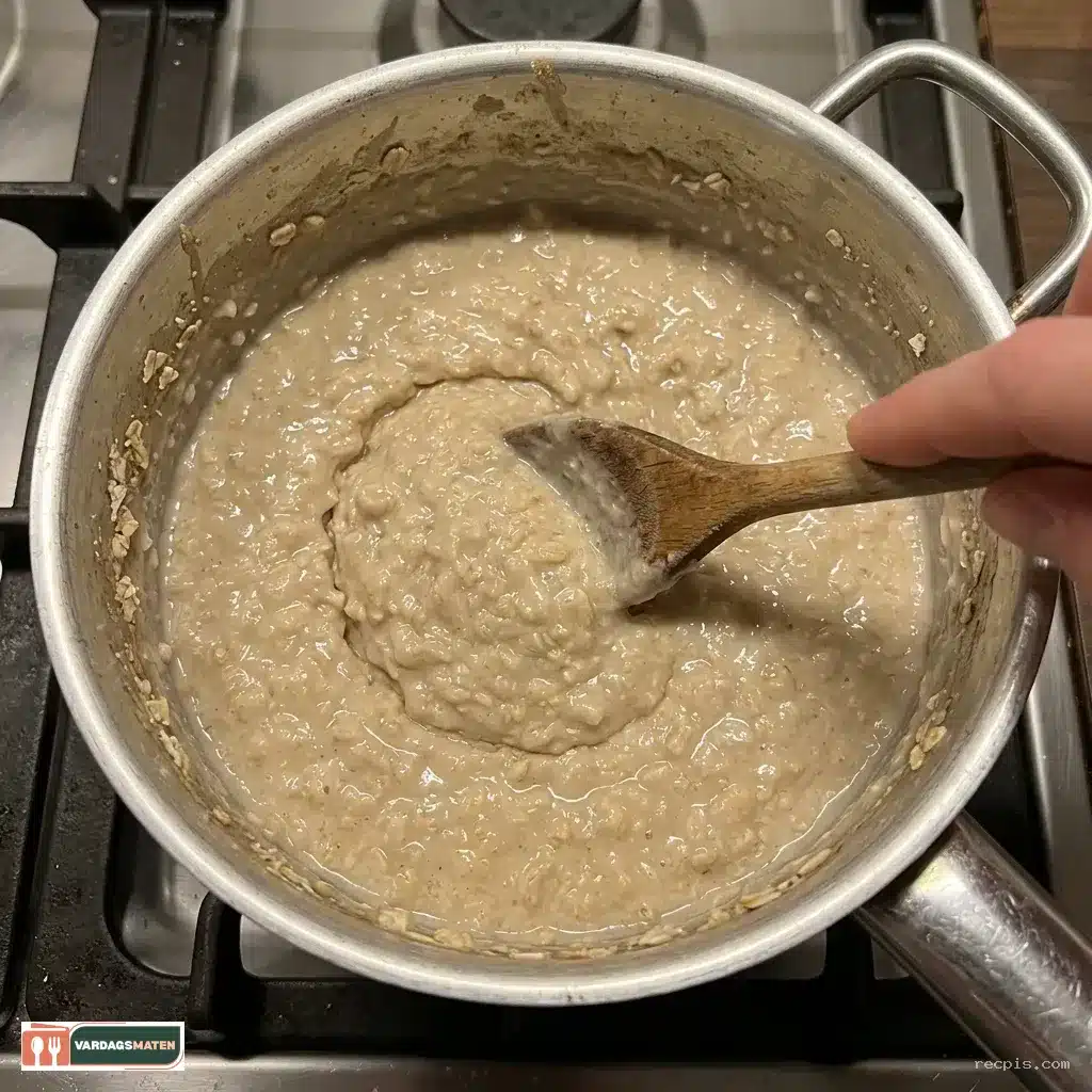 Havregrynsgröt med proteinpulver