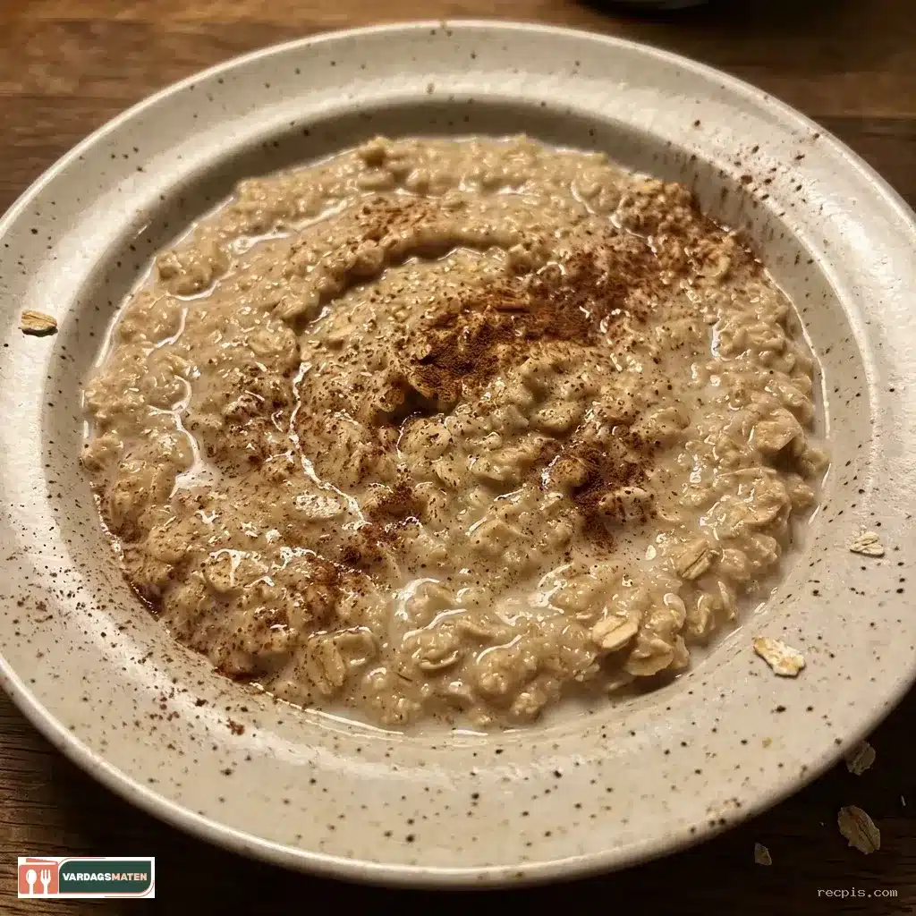 Havregrynsgröt med proteinpulver