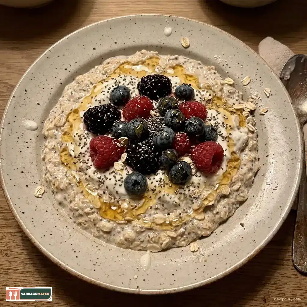 Proteinreiches Övernattningshavregryn