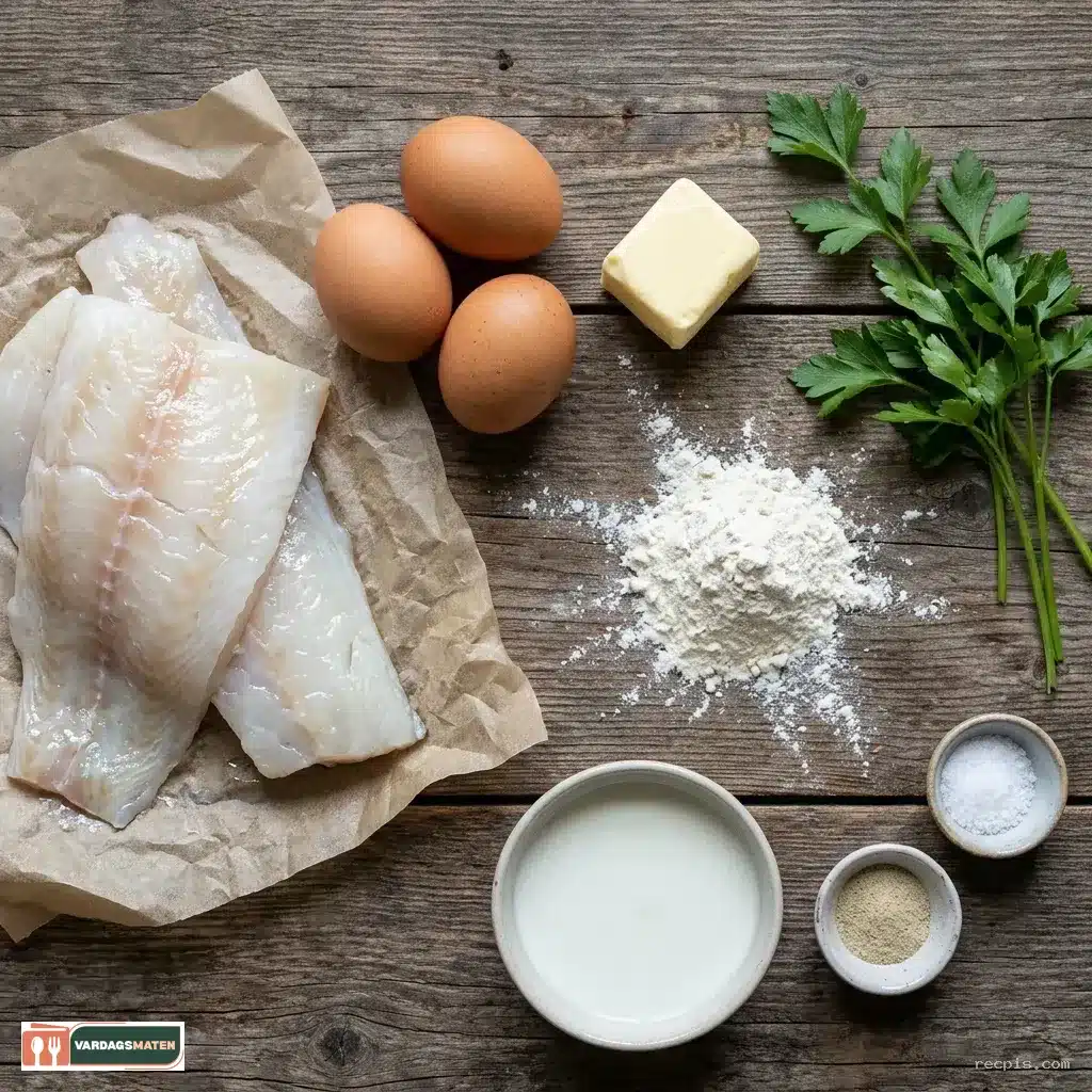 Recept på fisk med äggsås